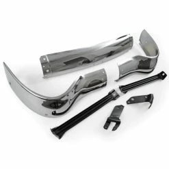 Budget 🤩 Golden Star Front Bumper With Bumper To Frame Brackets 7 Pieces Set 1955 Chevy BU13-55F 👏