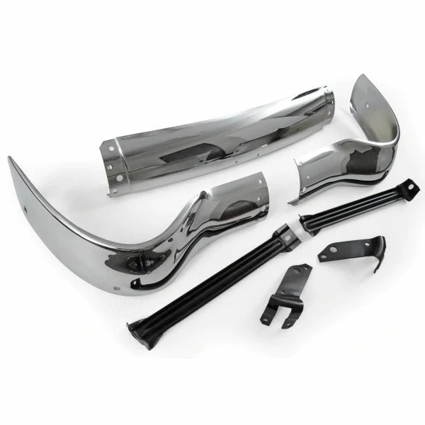 Budget ๐คฉ Golden Star Front Bumper With Bumper To Frame Brackets 7 Pieces Set 1955 Chevy BU13-55F ๐ 1 Budget ๐คฉ Golden Star Front Bumper With Bumper To Frame Brackets 7 Pieces Set 1955 Chevy BU13-55F ๐